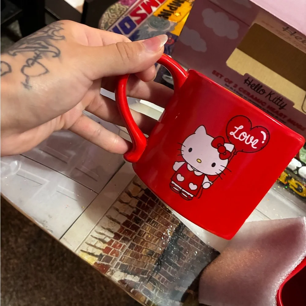 Ceramic heart Mug Set